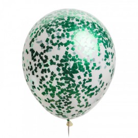 Гелиевые шары с конфетти "зелёные"