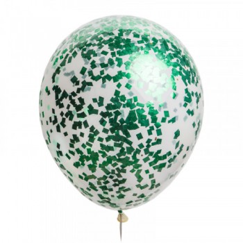 Гелиевые шары с конфетти "зелёные"