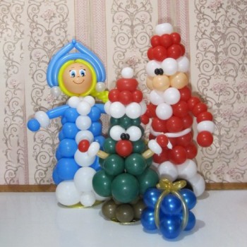 Снегурка + Дед Мороз + ёлочка + подарок