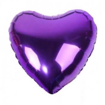 Фольгированное сердце фиолетовое