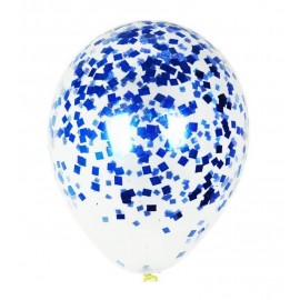 Гелиевый шар с конфетти "синие"