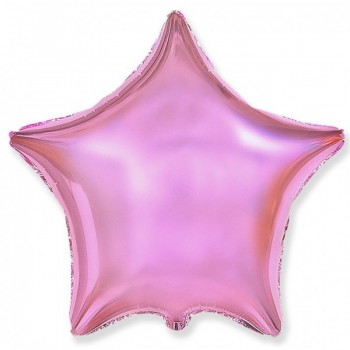 Фольгированная звезда розовая