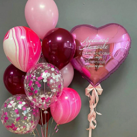 Розовый набор шаров для мамы