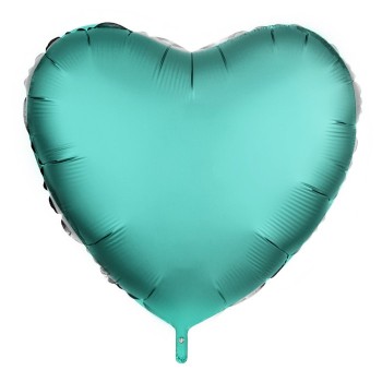 Фольгированное сердце бирюзовое