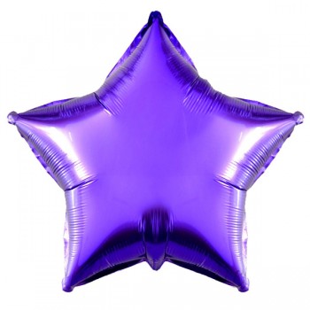 Фольгированная звезда фиолетовая