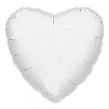 Фольгированное сердце белое