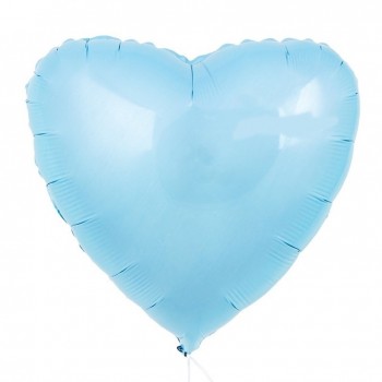 Фольгированное сердце голубое
