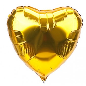 Фольгированное сердце золото