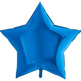 Фольгированная звезда синяя