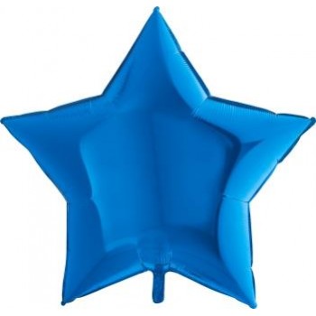 Фольгированная звезда синяя