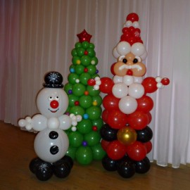 Дед Мороз + снеговик + ёлка